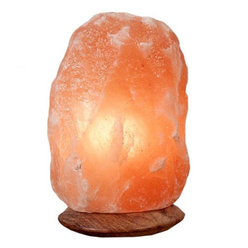 Wagner Life Design Himalayan Salt Lamp with Wooden Base for Neutralizing Electromagnetic Smog 2-6.61 lb (3 kg)
