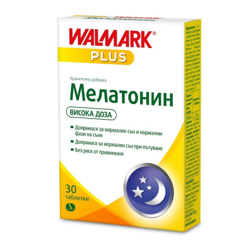 Walmark Plus Melatonin Double Dose for Stress and Severe Fatigue 30 Tablets