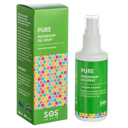 SOS Health Pure Magnesium Oil Spray 3.38 fl oz (100 ml)