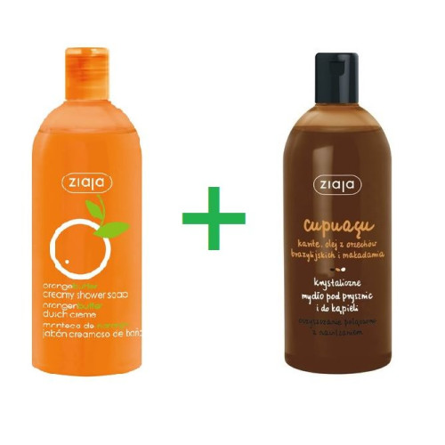 Ziaja Promo Set Body Shower Gel with Orange and Body Shower Gel with Cupuacu