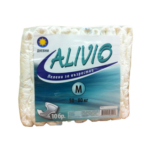 Alivio Adult Daytime Diapers 110.2-176.4 lb (50-80 kg) Size M 10 pcs