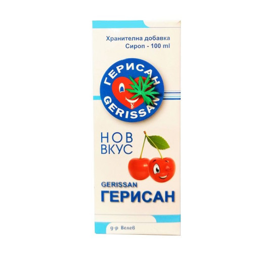 Velev Pharma Gerisan Syrup for High Immunity for Children with Cherry Flavor 3.38 fl oz (100 ml)