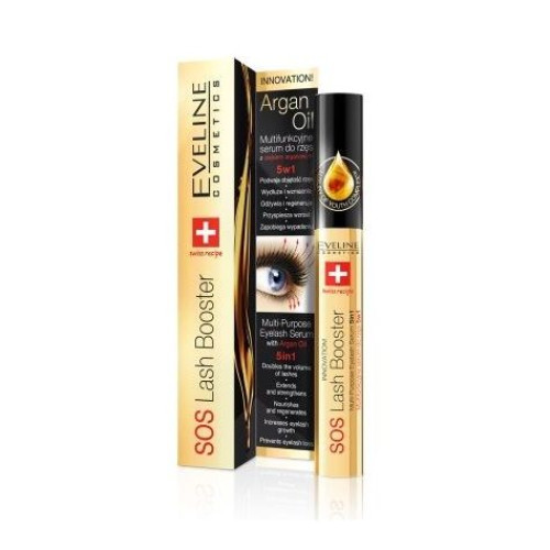 Eveline Sos Nourishing Eyelash Serum 5-in-1 with Argan Oil 0.34 fl oz (10 ml)