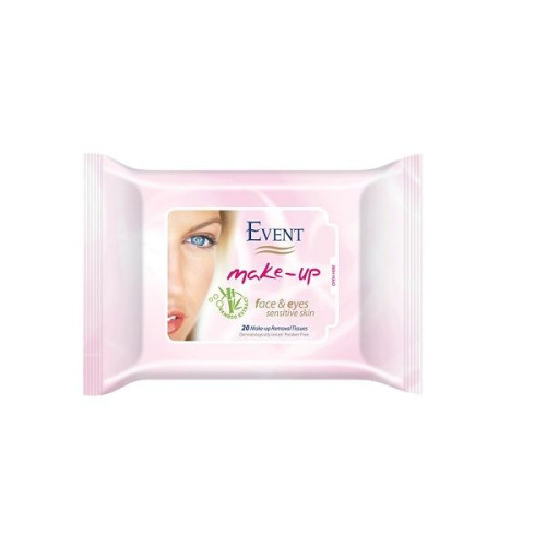 Event Make-up Cleansing Wipes for Sensitive Skin with Bamboo 20 pcs