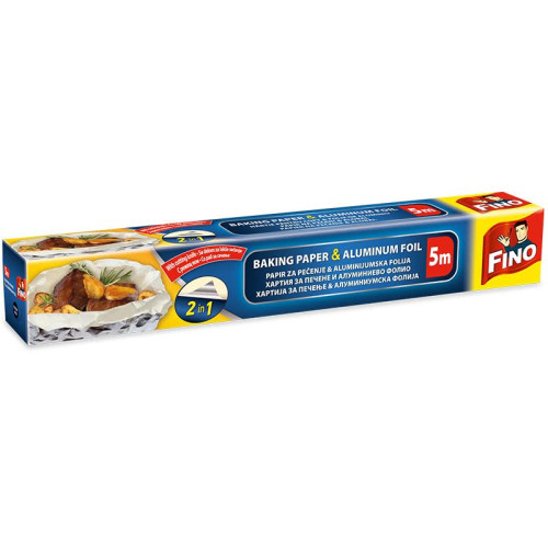 Fino 2-in-1 Baking Paper with Aluminum Foil 5 yd (5 meters)