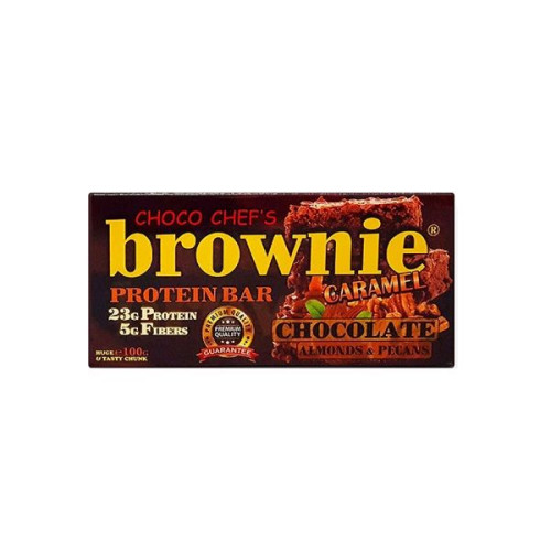 Choco Chef's Brownie Protein Dessert Brownie with Chocolate Almonds and Pecans 3.53 oz (100 g)