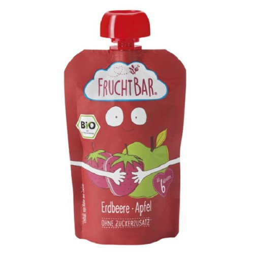 Fruchtbar Organic Strawberry and Apple Puree for Children 6+ Months 3.53 oz (100 g) - 3825