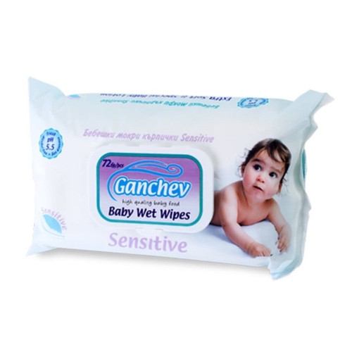 Ganchev Sensitive Wet Wipes 72 pcs