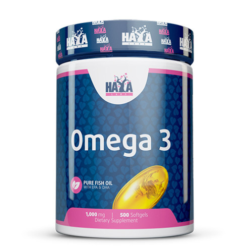 Haya Labs Omega-3 1000 mg 500 Softgel Capsules