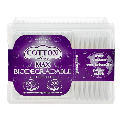 Cotton Line Max Biodegradable Ear Sticks 200 pcs