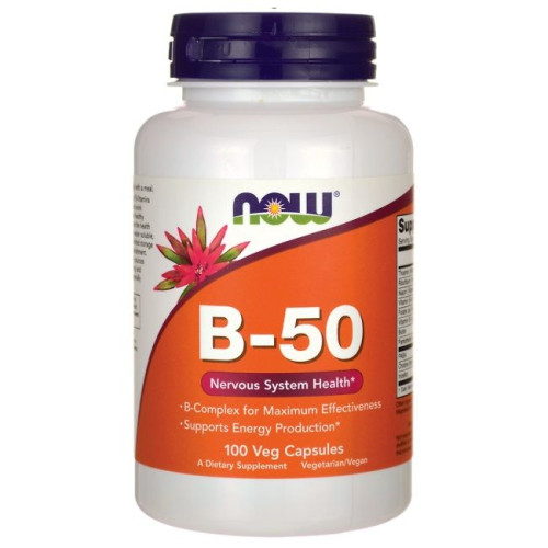 Now Foods Vitamin B-50 Stimulant for Brain Activity and Nervous System 100 Tablets