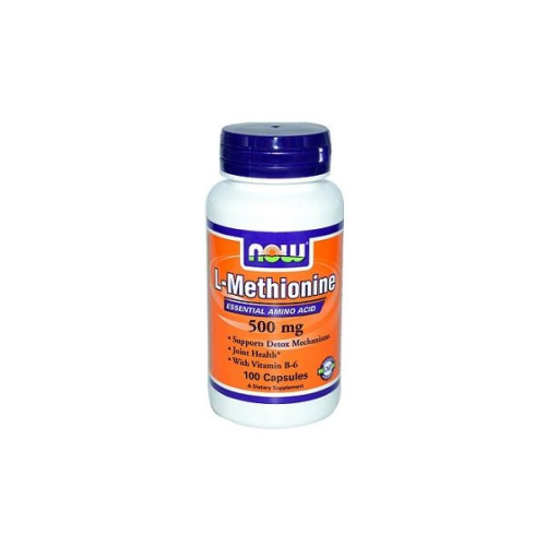 Now Foods L-Methionine for Fat Burning Healthy Nails and Skin 500 mg 100 Capsules