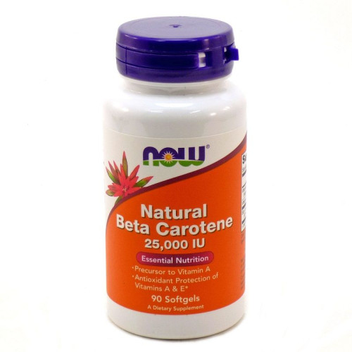 Now Foods Beta Carotene for Better Vision 25000 i.u. 90 Tablets