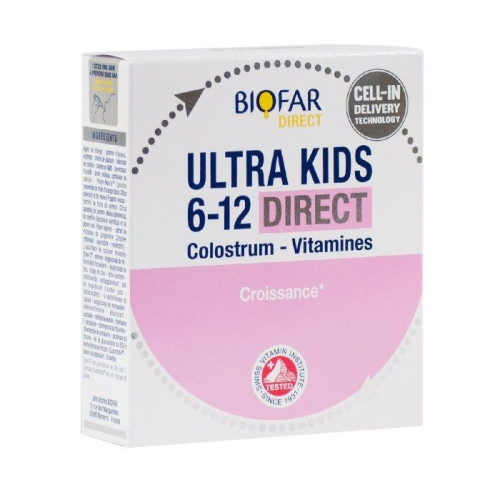 Biofar Direct Colostrum and Vitamins for Children Aged 6-12 Years for High Immunity 14 Sachets