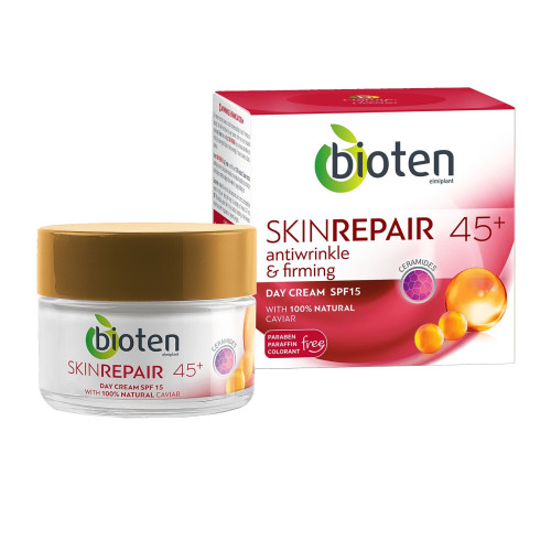Bioten Skin Repair Day Cream Enriched with Caviar Against Wrinkles 45+ SPF 15 1.69 fl oz (50 ml)