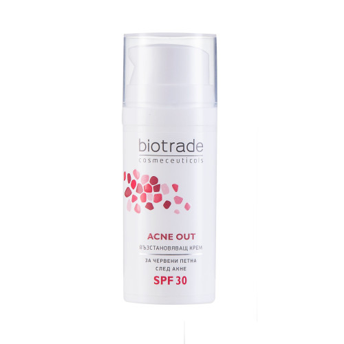 Biotrade Acne Out Repairing Face Cream for Red Spots After Acne with Sun Protection Factor SPF 30 1.01 fl oz (30 ml)