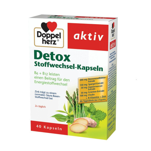 Doppelherz Active Detox Complex for Cleansing the Body 40 Tablets
