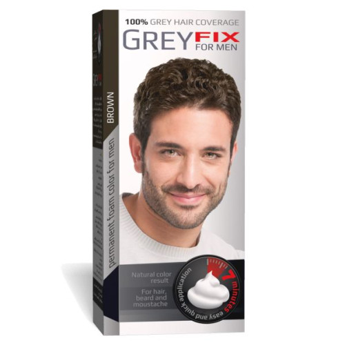 Aroma Grey Fix Long-Lasting Foam Dye for Healthy Hair for Men Brown