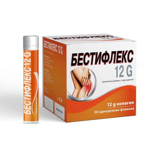 Naturprodukt Bestiflex 0.42 oz (12 g) Liquid Collagen for Joint Pain with Hyaluronic Acid 30 Drinking Vials