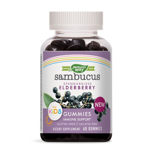 Nature's Way Sambucus Children Elderberry Gummies Strong Immunity 60 Gelatin Tablets