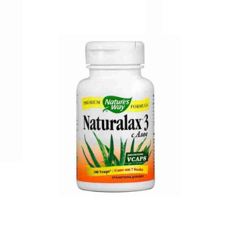 Nature's Way Naturalax 3 for Constipation and Healthy Peristalsis with Aloe Vera 410 mg 100 Capsules
