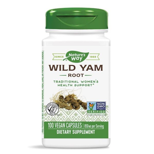 Nature's Way Wild Yam Root Wild Yam Root for Hormonal Balance During Menopause and Pms 425 mg 100 Capsules