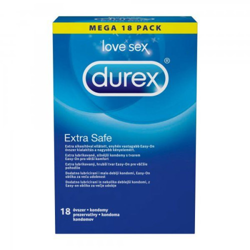 Durex Extra Safe Condoms with High Protection for Sensitive Skin 18 pcs