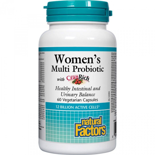 Natural Factors Multi Probiotic with Cranrich for Bacteria and Vaginal Problems 60 Capsules