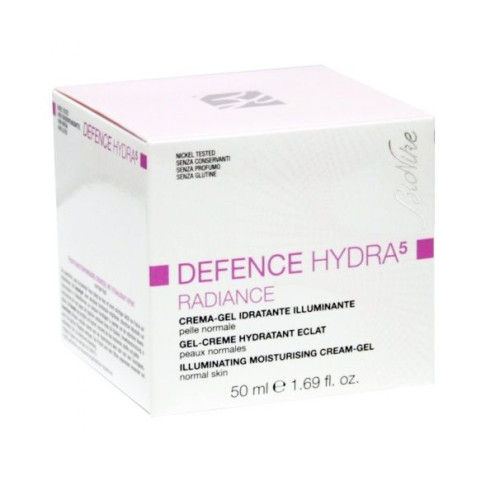 Bionike Defence Hydra5 Radiance Moisturizing Cream-Gel with Moisturizing Effect for Normal Skin 1.69 fl oz (50 ml)