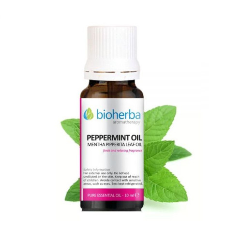 Bioherba Peppermint Essential Oil for Concentration During Mental Fatigue 0.34 fl oz (10 ml)