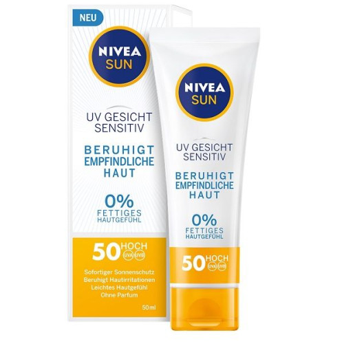 Nivea Sun Soothing Sensitive for Face SPF 50+ 1.69 fl oz (50 ml)