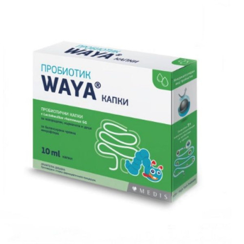 Waya Probiotic Drops with Lactobacillus Rhamnosus for Balancing Intestinal Microflora for Newborns Infants and Children 0.34 fl oz (10 ml)