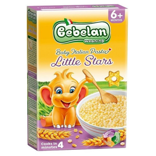 Bebelan Italian Pasta Little Stars Pasta for Children 6+ Months 1.76 oz (50 g)