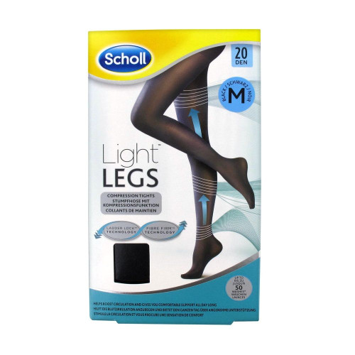 Scholl Light Legs Relief Tights for Swollen and Tired Legs 20 Den Black M