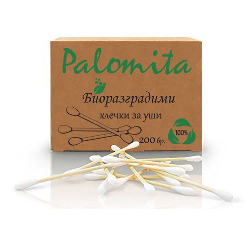 Palomita Eco Biodegradable Cotton Buds Made of 100% Cotton 200 pcs