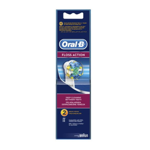 Oral-B Floss Action Replacement Heads for Electric Toothbrush 2 pcs