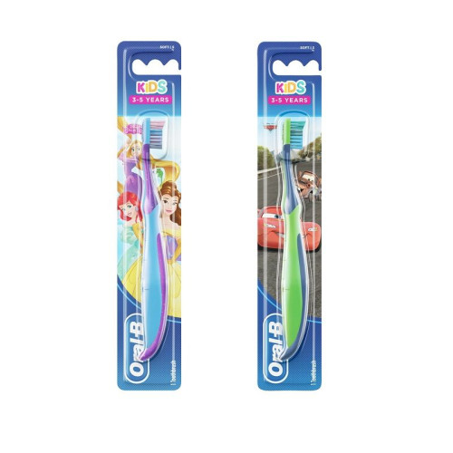 Oral-B Kids Children's Toothbrush 3-5 Years for Daily Use with Soft Bristles 1 pc