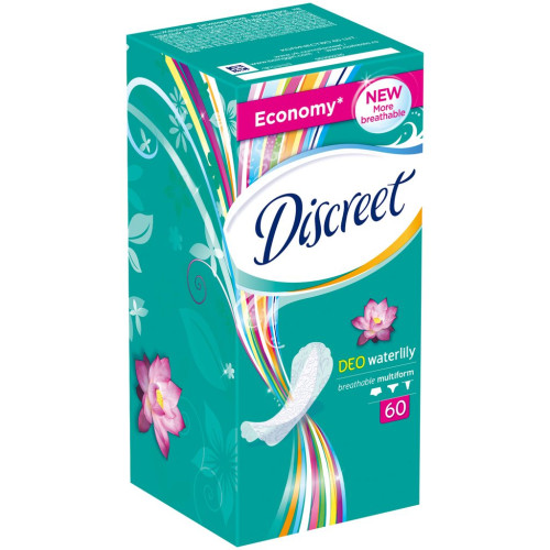 Discreet Everyday Deo Waterlily Protective Daily Sanitary Pads Made of Breathable Fabric 60 pcs