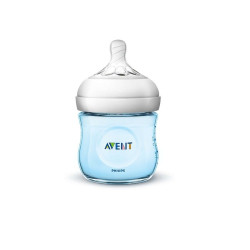 Philips Avent Natural Slow Blue Bottle with 1-hole Teat for Newborns for Natural Sucking 4.23 fl oz (125 ml)