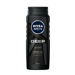 Nivea Men Microfine Clay Deep Shower Ultra Refresh Gel 16.91 fl oz (500 ml)