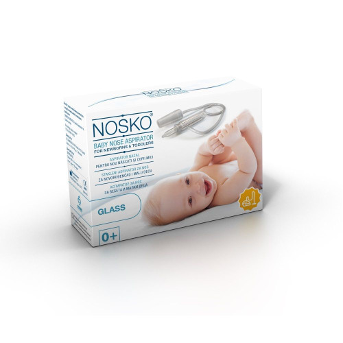 Ceumed Nosko 0+ Glass Aspirator for Removing Nasal Secretions for Vacuum Cleaner