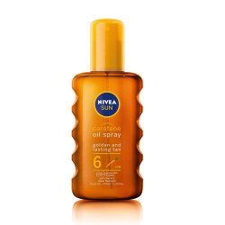 Nivea Sun Tanning Oil Spray SPF 6 Golden and Lasting 6.76 fl oz (200 ml)