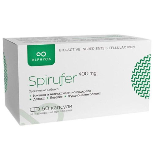 Spirufer Spirulina with Iron for High Immunity Against Infections 400 mg 60 Capsules