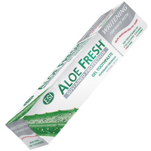 Esi Aloe Fresh Whitening Gel Toothpaste with Refreshing and Protective Action 3.38 fl oz (100 ml)