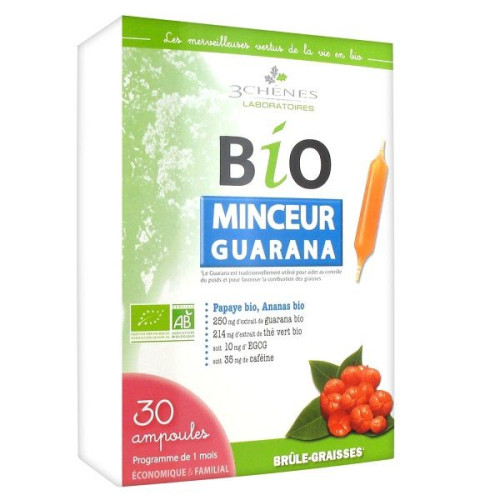 3Chenes Bio Guarana for Weight Loss 0.3 fl oz (10 ml) 30 Ampoules