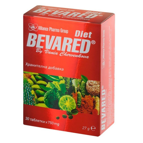 Bivared Diet by Vanya Chervenkova for Healthy Weight Loss 750 mg 30 Tablets