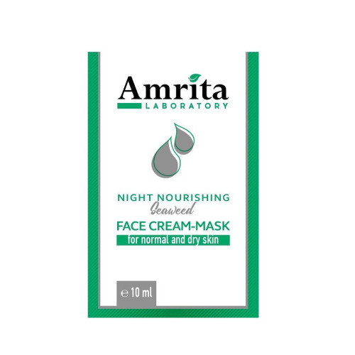 Amrita Night Nourishing Cream Mask for the Face with Seaweed for Normal and Dry Skin 0.34 fl oz (10 ml)