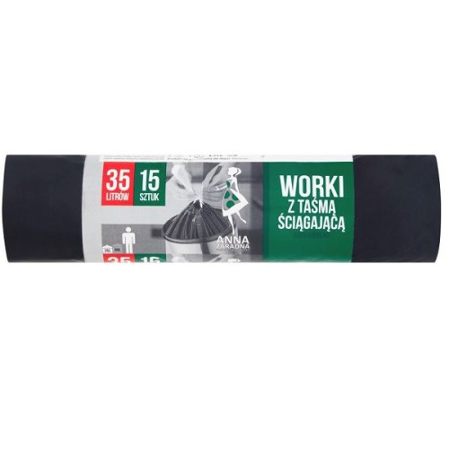Anna Zaradna Garbage Bags with Ties 15 pcs