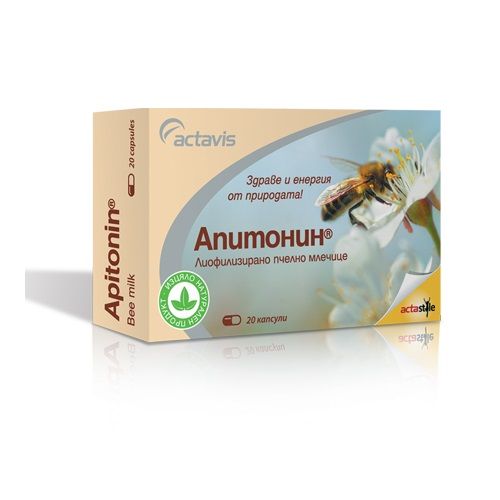 Apitonin Dietary Supplement for Tone and Energy 60 mg 20 Capsules