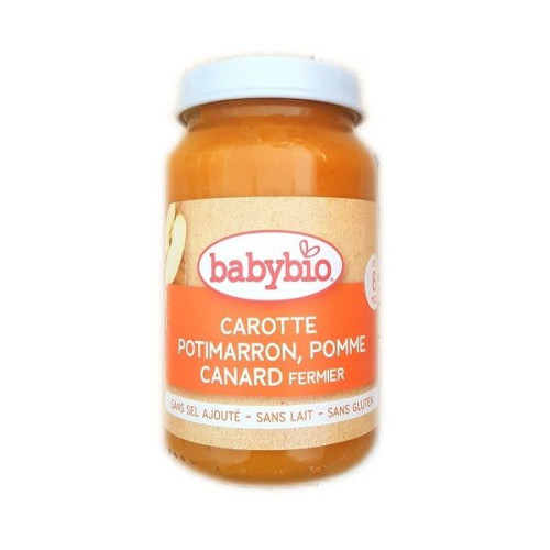 Babybio Fruit and Vegetable Puree with Duck Meat for Children 8+ Months 7.05 oz (200 g)